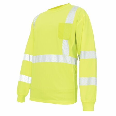 GENERAL ELECTRIC HV Safety T-Shirt, Long Sleeve Reflective Tape XL GS114GXL